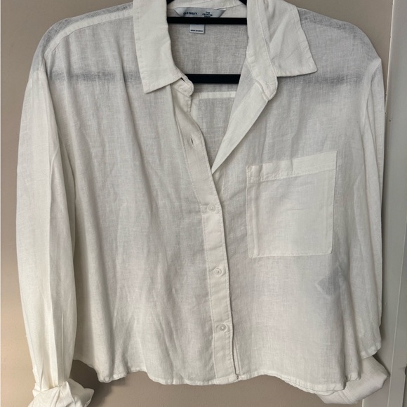 Old Navy Cropped Button-Down Shirt - Picture 2 of 4